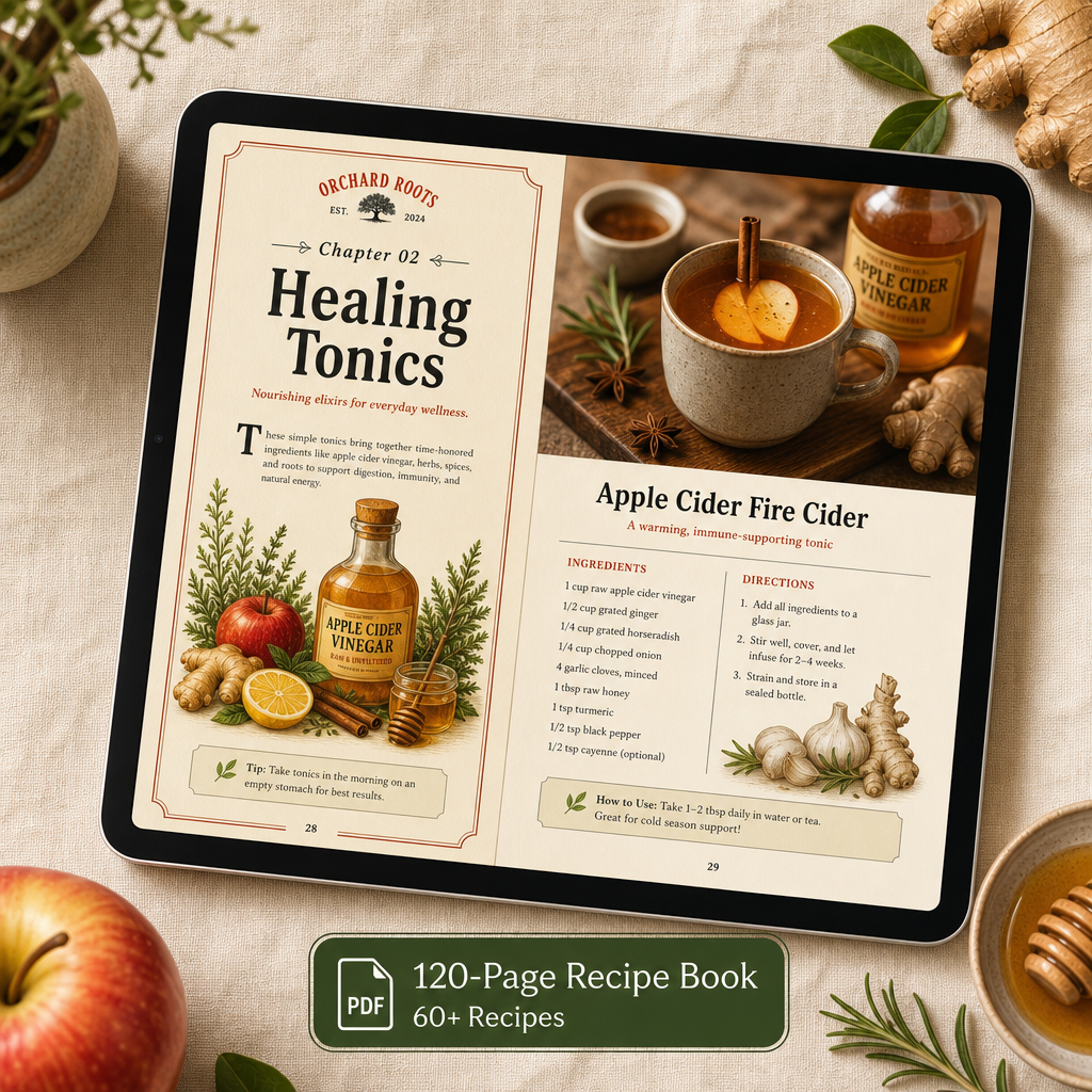 120-page Kitchen Apothecary Recipe Book (60+ recipes)