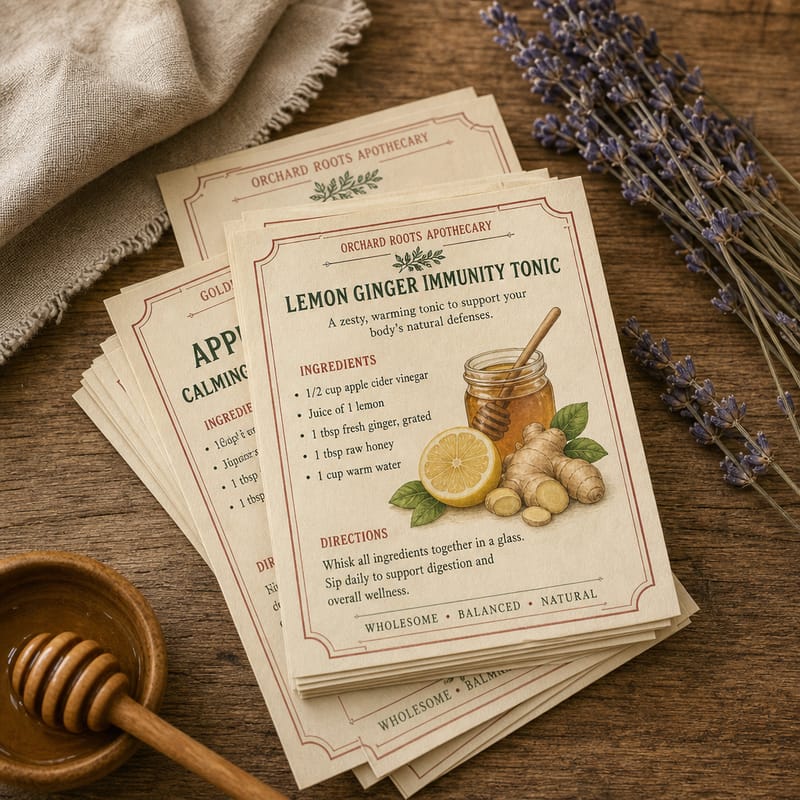 Printable recipe cards