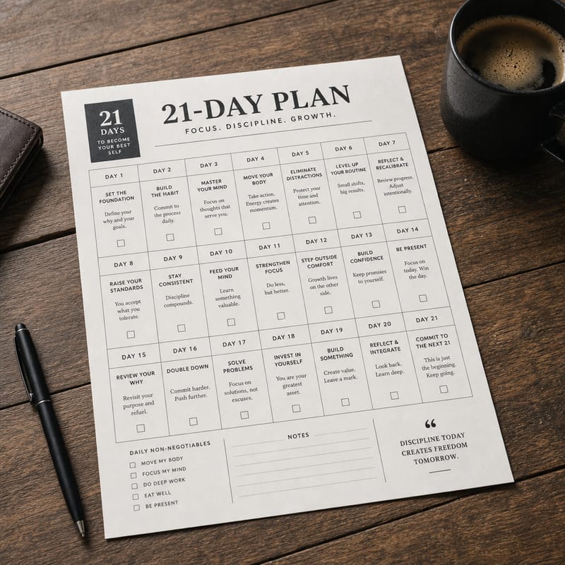 21 days, mapped