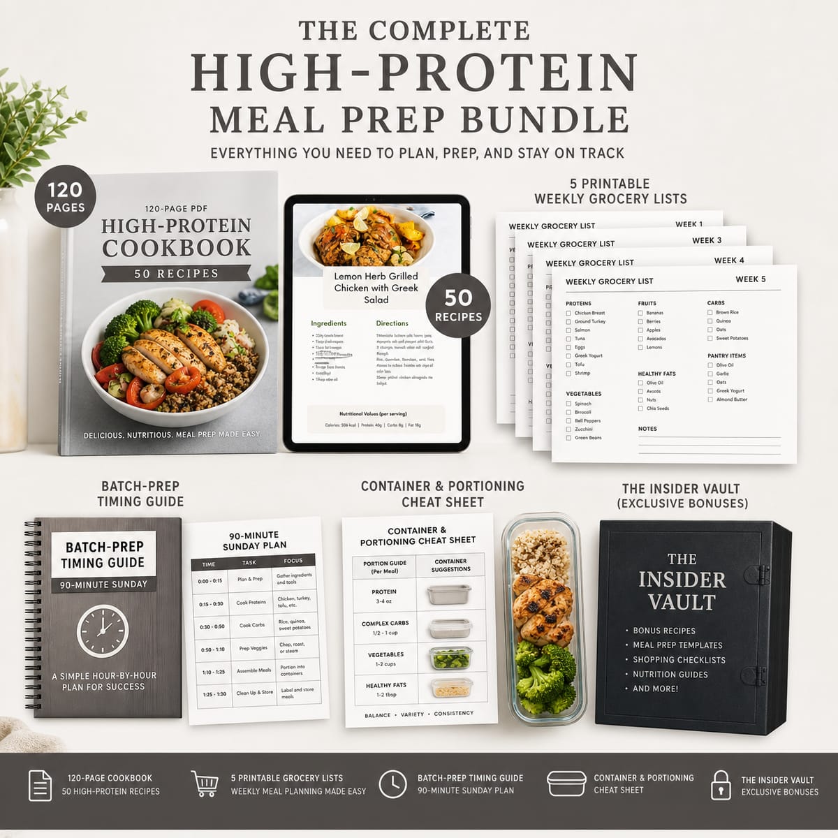 Complete High-Protein Prep Vault bundle