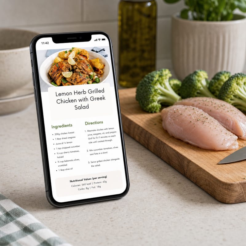 On your phone while you cook