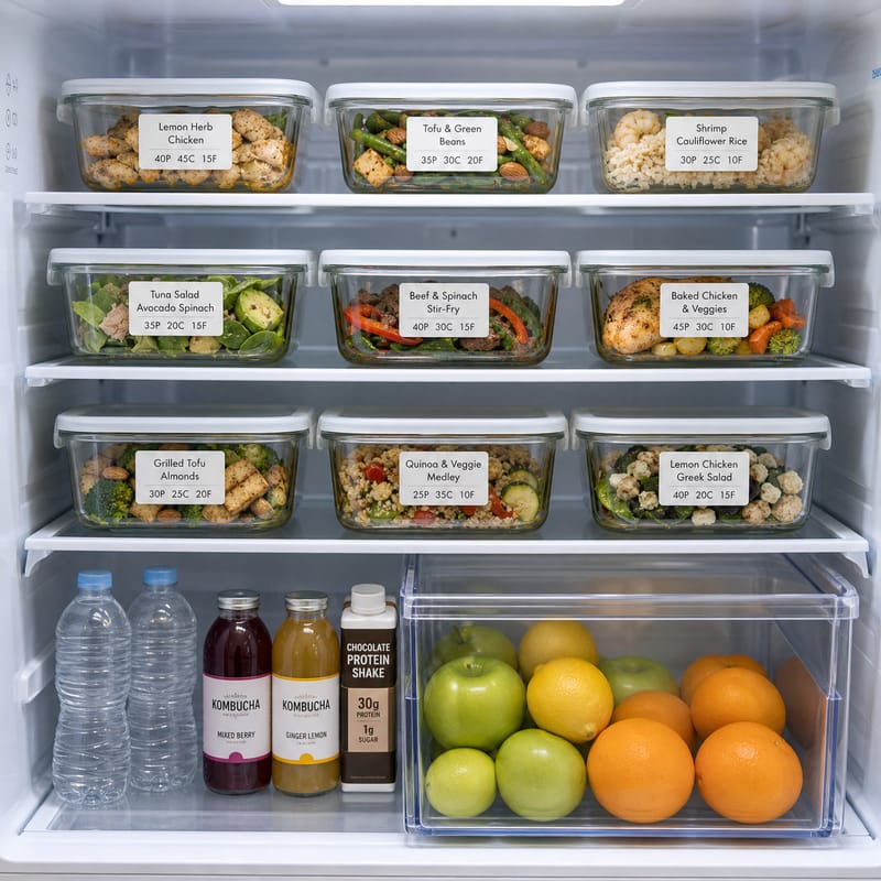 Fridge fully stocked